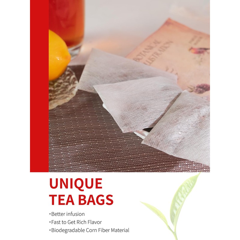 TeeLux Decaf Black Iced Tea, Decaffeinated Black Tea Bags, Family