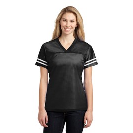 SPORT-TEK Women's PosiCharge Replica Jersey XXL Black/White