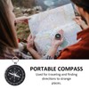 2 Pieces Portable Compass with 2 Pieces Lobster Clasp Key