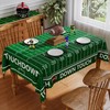 Siilues Football Tablecloth Rectangle 60X104 Inch, Washable Green Grass Touch
