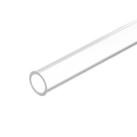 MECCANIXITY Acrylic Pipe Clear Rigid Round Tube 10mm(3/8 inch) ID 14mm OD 6" for Lamps and Lanterns, Water Cooling System