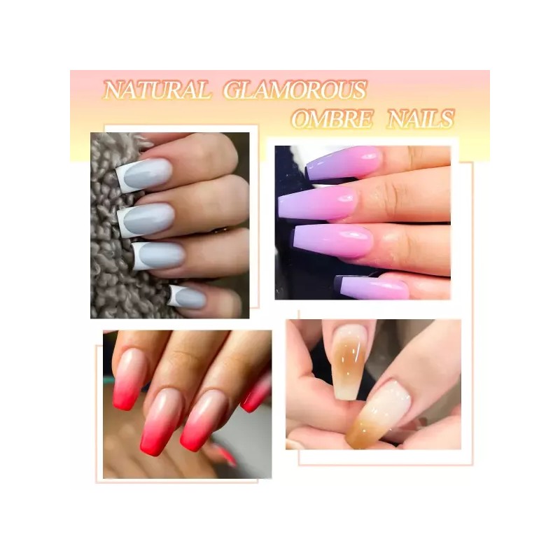 Gradient 그라디언트 페인팅 젤 9가지 색상의 옴브레 매니큐어 8Pcs 네일