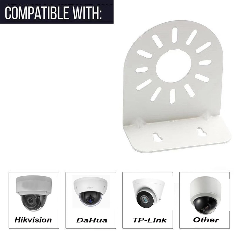 PCUORLEORS Dome Camera Bracket, Security Camera Wall Mount Junction Bracket,L-Shap