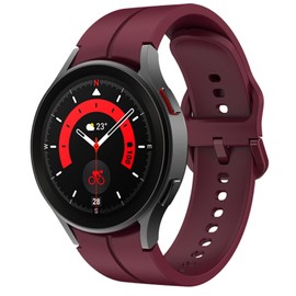 Minggo Galaxy Watch 5 Pro & 5 Band 40/44/45mm, No Gap Replacement for Galaxy Watch 4/4 Classic Band 40/42/44/46mm (Red)