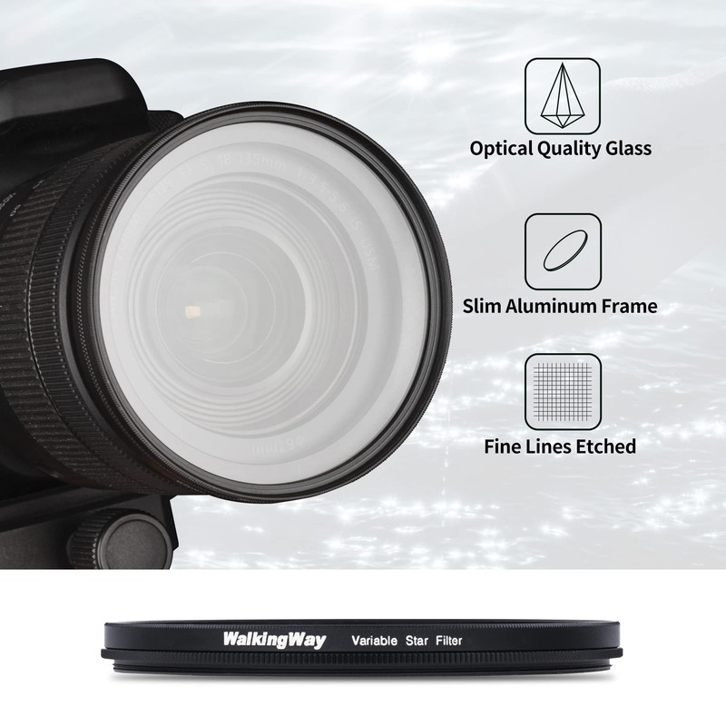 Walking Way 8 Points Star Filter 49 MM Variable Twinkle