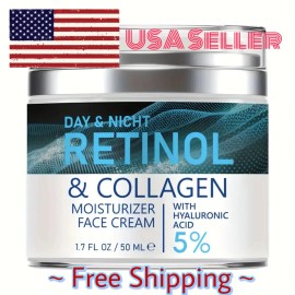 Retinol Day and Night Retinol and Collagen Moisturizer Face Cream NIB