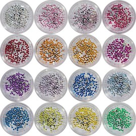 Nail Ssen Nail Art Nail Stone Parts Acrylic Stone Round 1.5mm Square 150 Pieces / 네일쎈 네일아트 네일스톤파츠 아크릴 스톤 원형각 1.5mm 150개입