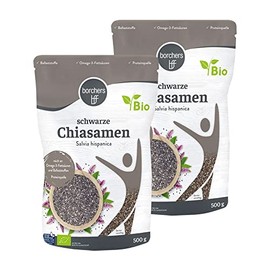 2 x borchers Organic Chia Seeds | High Fibre | Source for Protein | Organic Quality | 500 g