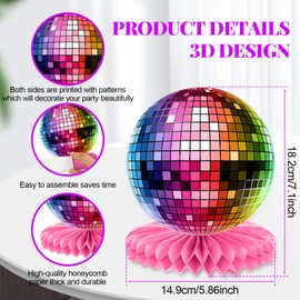 Pack of 9 80s Party Decoration Honeycomb 1980s Honeycomb Table Decoration 80s Vintage Party Decoration 90s Honeycomb Table Decorations 80s Retro Disco Decoration Party Accessories for 80s 90s Birthday