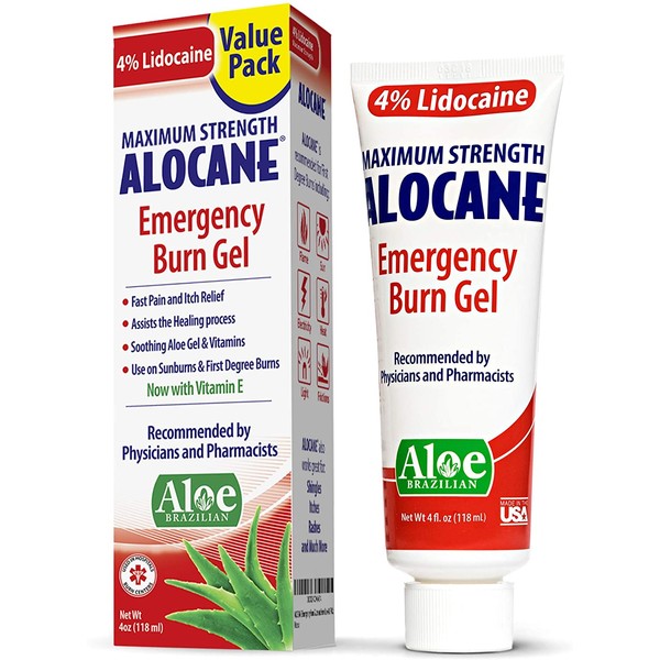 Alocane Emergency Burn Gel, 4 Ounce, Clear