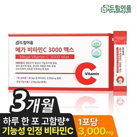드림이음 드림이음 메가 비타민C 3000 맥스 3g x 90포 1박스 3개월분 Dreamium Mega Vitamin C 3000 Max 3g x 90 packets 1 box 3-month supply