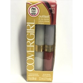 Covergirl Outlast All-Day Lipcolor & Topcoat # 507 Ever-Red-Dy P&G Gold Band (1)