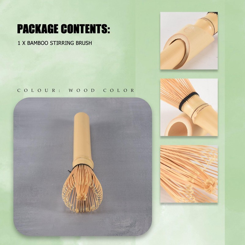 Aswalling Green Tea Bamboo Chasen Whisk Matcha Tea Powder Professional