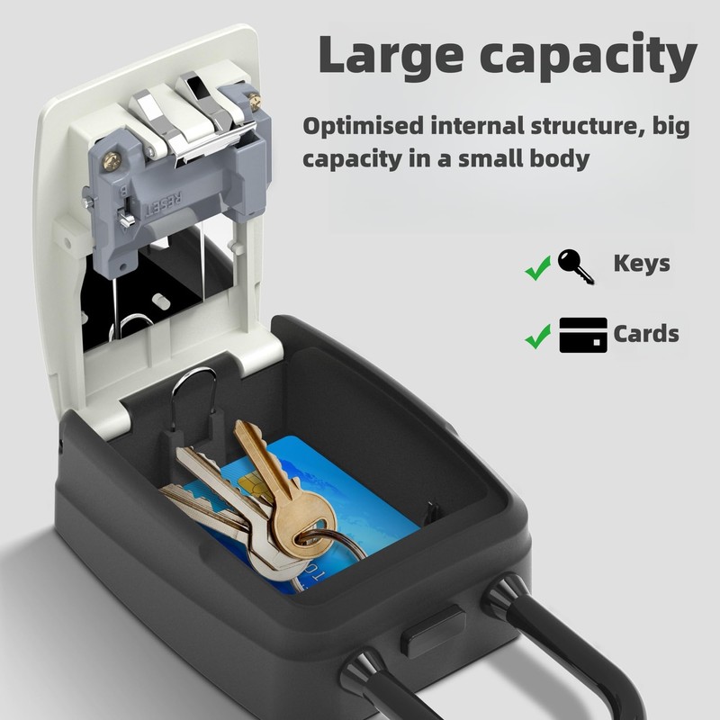 Decruil Lock Box for Keys with Code, Wall Mounted and