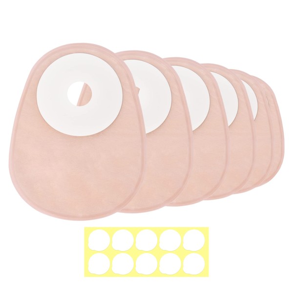 Pack of 10 PCS Colostomy Bags,Ostomy Supplies,One Piece Drainable Pouches for Ostomy Ileostomy Stoma Care, Cut-to-Fit.