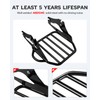 Benlari Gloss Black Detachable Luggage Rack 2-Up Mounting Rack Compatible