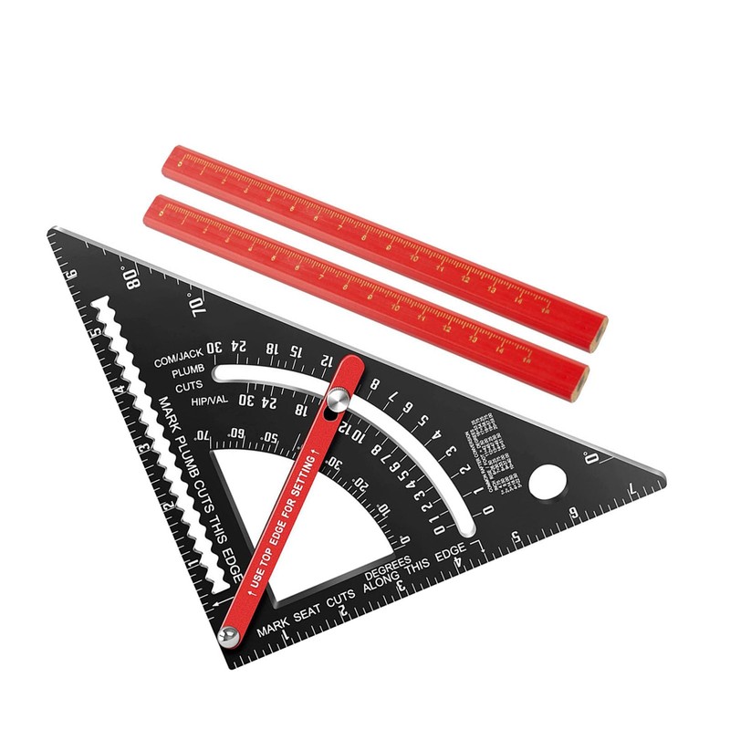 Ruler, 80° Angle Measuring 7 Inch Beam Square Aluminum Alloy