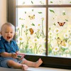 JarThenaAMCS 123Pcs Spring Summer Daisy Window Clings Butterfly Floral Window