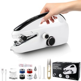 Handheld Sewing Machine, Portable Hand Held Sewing Machine Handheld for Hamming, Mini Travel Hand Sewing Stitching Machine for DIY Home Use