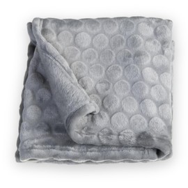 Clair de Lune Marshmallow Soft Baby Pram Blanket 90 x 70 cm (Grey)