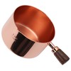 Sauce Pan Wooden Handle Rose Gold Stainless Steel Sauce Pot