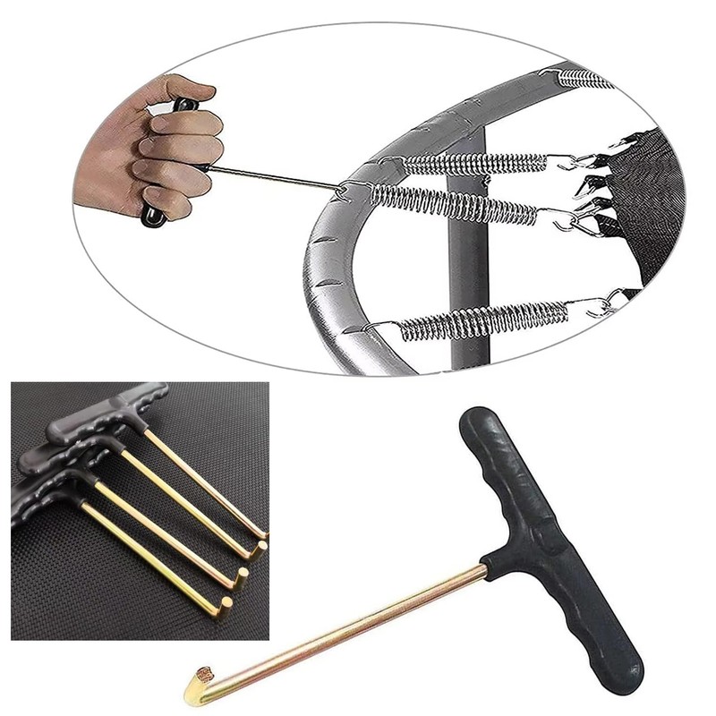 SquEqu 4 Pack Trampoline Spring Pulling Tool T-Hook Extension Puller