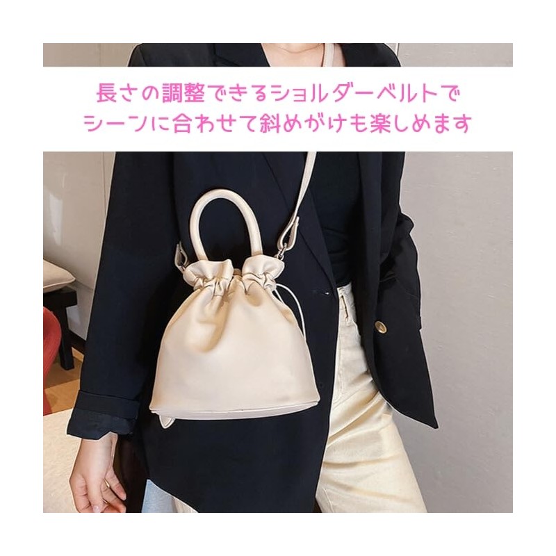 PETITCHOU Shoulder Bag, Pouch, Handbag, 2-way, Pleat, Diagonal, Compact, Small,