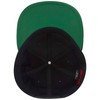 Otto Flat Visor Snapback Cap, Black and inner brim green