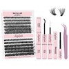 240 Pcs Cluster lashes Kit with 3D Lash Clusters Lash