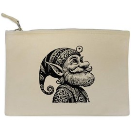 'Christmas Elf' Canvas Clutch Bag/Accessory Case (CL00041892)