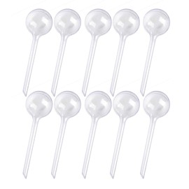 Alotm 10Pcs Plant Watering Bulbs, Automatic Self-Watering Globes Plastic Balls Garden Water Device Watering Bulbs for Plant (Small, Clear)