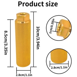 YMWALK 2er-Set Alu-Fahrradpedale für BMX/MTB & Mountainbikes, rutschfest & robust, Sport -Tricks, 3/8-Zoll-Achse, Stunt-Pedale mit Fußrasten (Gelb)