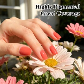 YTD Likomey Coral Orange Gel Nail Polish,15ml Coral Peach UV Varnish,CS443