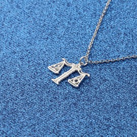 WUSUANED Funny Balance Libra Necklace Book Inspired Jewelry Justice Goddess Gift Law Lover Gift (Justice Goddess Necklace)