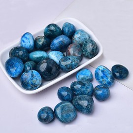 Erliway Apatite Healing Crystal Stones, 1.25-2.0" Large Reiki Healing Gemstones Natural Tumbled Polished Stones for Energy Witchcraft Therapy Meditation