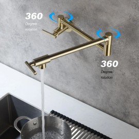 Wall Mount Pot Filler Kitchen FaucetColor: as Pic Color