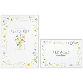Enuby EA B6 Stationery Paper Flowers Stationery Envelopes Set | [Stationery] 20 Sheets B6 Equivalent Horizontal Writing [Envelope] 5 Sheets