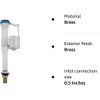 Toilet Cistern Fill Valve, Inlet Valve, 1/2" Brass Tail, Bottom