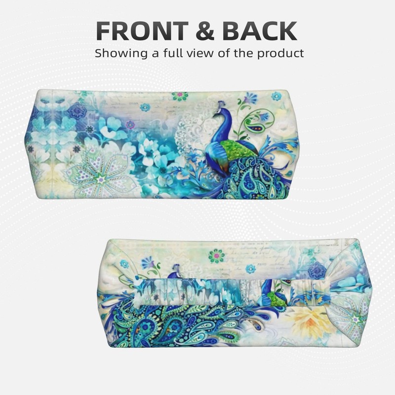 DSSWTP Peacocks and Flowers Workout Headbands Fashion Sports Sweatbands Yoga
