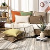 Phantoscope Pack of 2 Farmhouse Decorative Throw Pillow Covers Burlap
