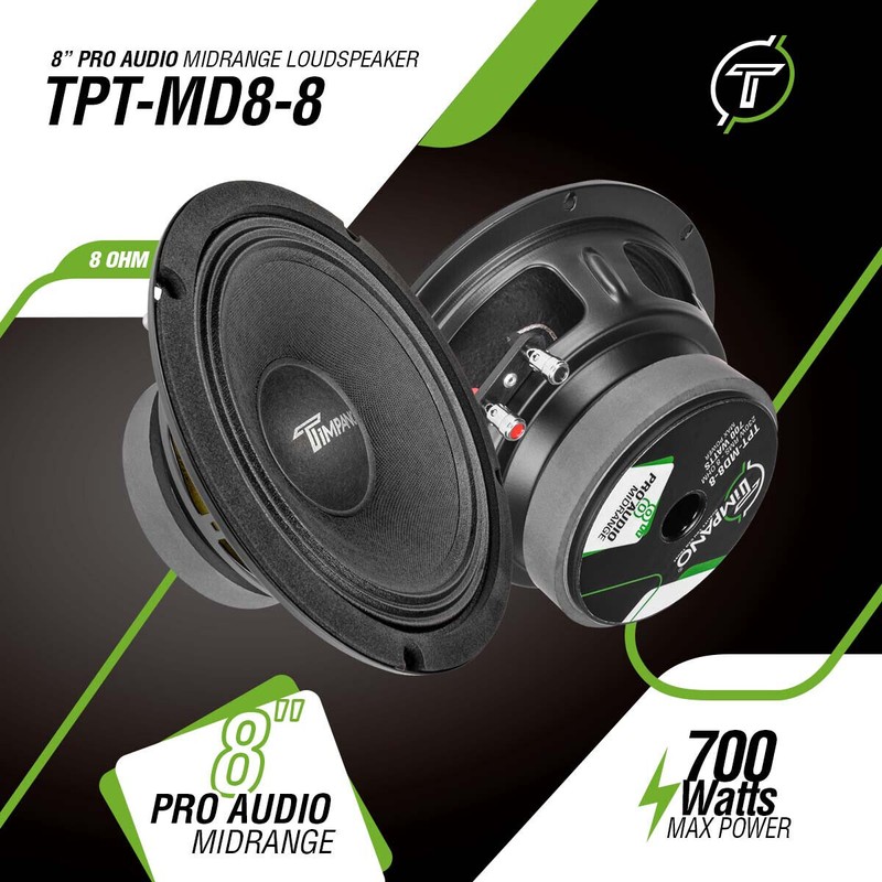 Timpano 2x Timpano Audio TPT-MD8-8 Pro Audio Midrange Speaker 8