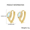 IMINI Small Moonstone Hoop Earrings for Women Girls 925 Sterling