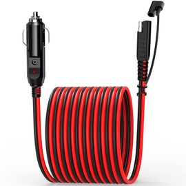 EXTRACTME Cable de Cargador de batería SAE para Encendedor de Cigarrillos de 10 pies, Enchufe de Encendedor de Cigarrillos 14AWG 12V a Adaptador de liberación rápida SAE