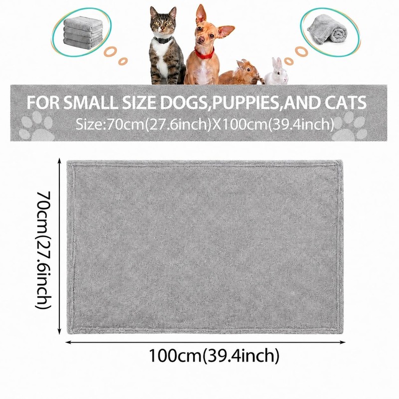 Soft Dog Blanket 39.4"x29.5" Fluffy Cat Puppy Essentials