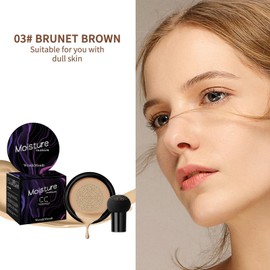 LKOER Base de Maquillaje Air Cushion CC Cream Mushroomhead | Base de Maquillaje hidratante BB Cream Cobertura Total | Crema CC para Pieles maduras, aclara el Control de Aceite de Larga duración e