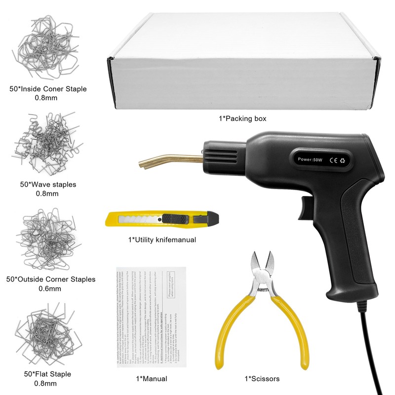 Plastic Welding Machine Car Bumper Repair Kit, 50W Garage Tools