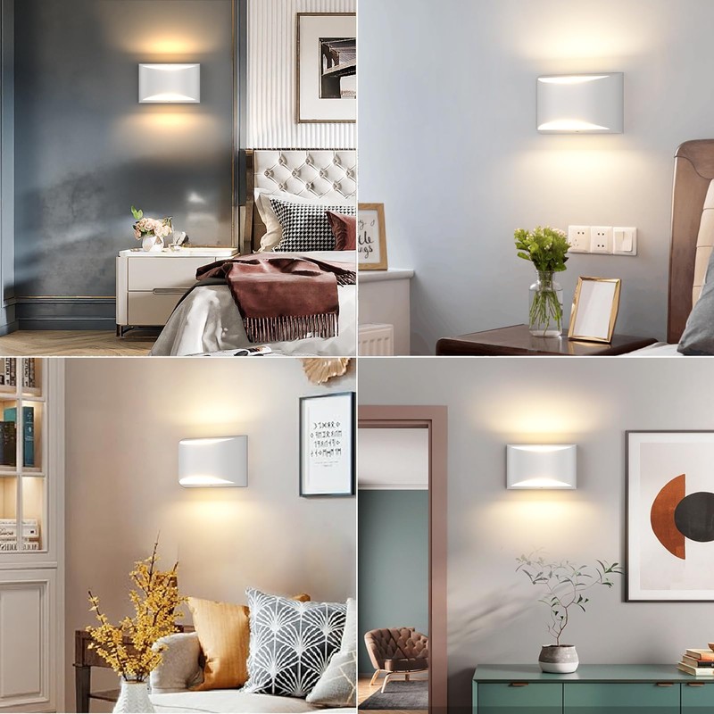 Aipsun 4 Pack Aluminum Modern Indoor LED Wall Sconce Hardwired