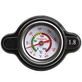 Tapa de radiador de alta presión con indicador de temperatura para Honda, Kawasaki, Suzuki, Yamaha, Polaris, Husqvarna todoterreno, KTM y más modelos ATV de motocicleta 1.8 Bar, 25.6 Psi