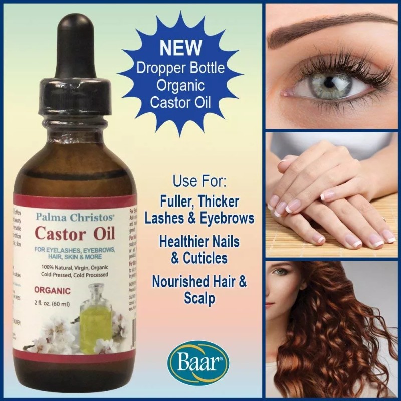 Baar Orgánica Aceite De Ricino Para Las Pestañas, Las Cejas,