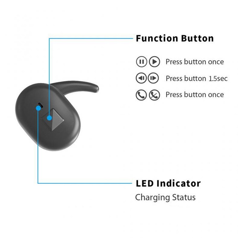 D90 Wireless Earbuds Deep Bass Stereo Built in Mic Bluetooth